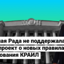 Верховная Рада не поддержала законопроект о новых правилах формирования КРАИЛ