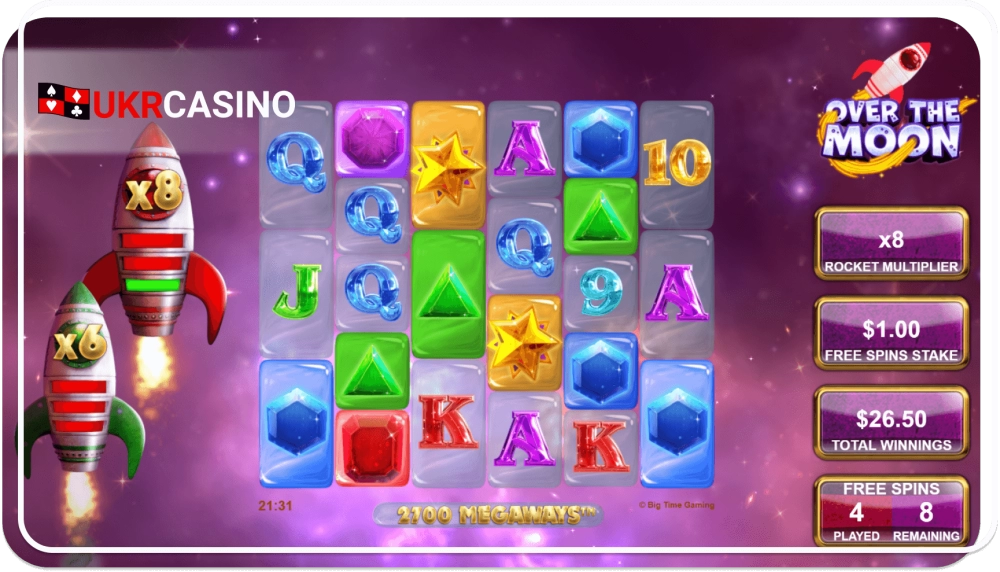 Over The Moon - Big Time Gaming bonus